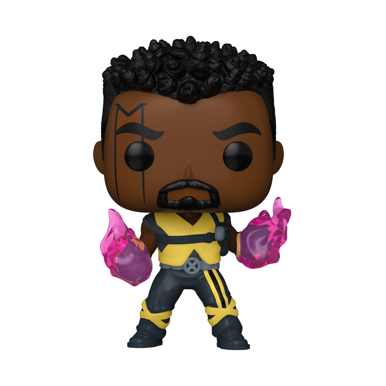 Figurine Funko Pop Bishop (n°1608), tatouage en M sur l'œil, poings lumineux