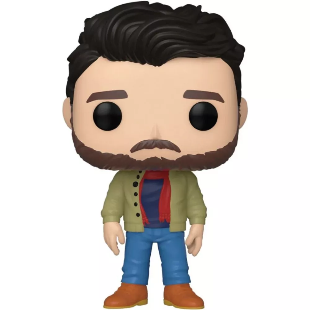 Figurine Funko Pop Black Knight (n°738), tenue civile, veste kaki, écharpe rouge
