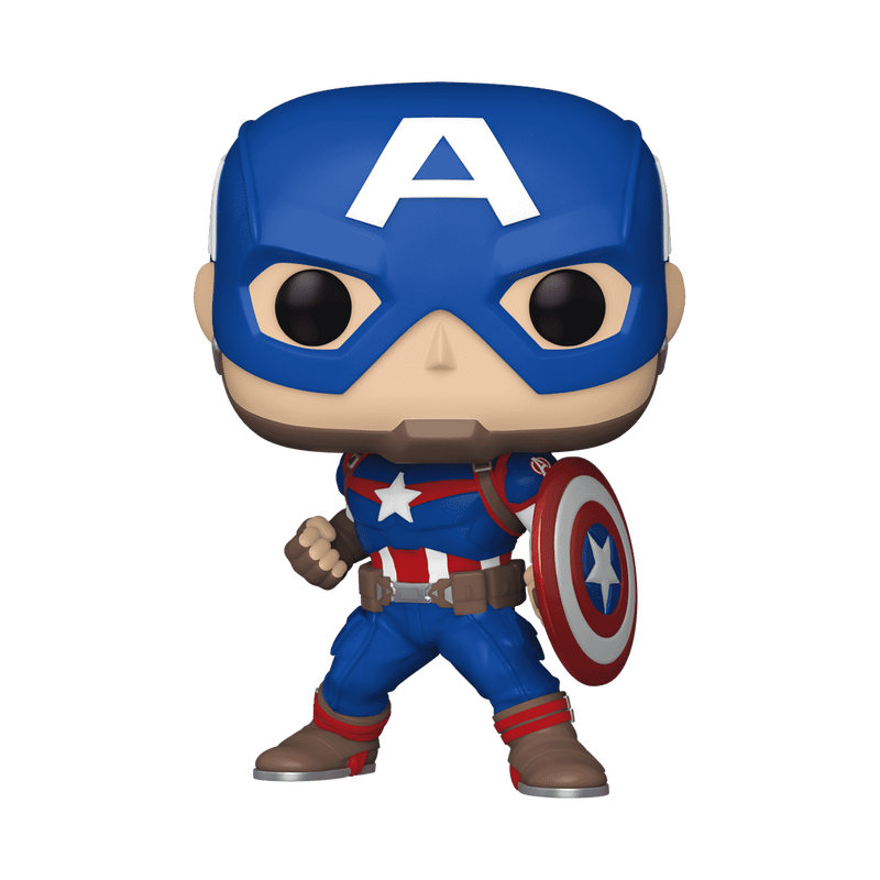 Figurine Funko Pop Captain America Marvel New Classics (n°1419), bouclier et costume bleu