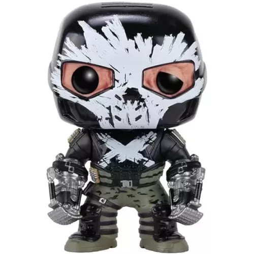Figurine Funko Pop Crossbones (n°134), masque crâne noir et blanc craquelé, tenue tactique