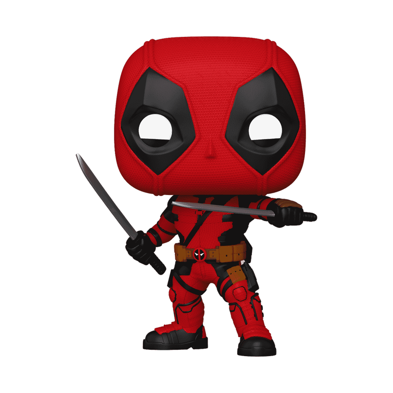 Figurine Funko Pop Deadpool with Swords (n°1362), costume rouge et noir, deux sabres