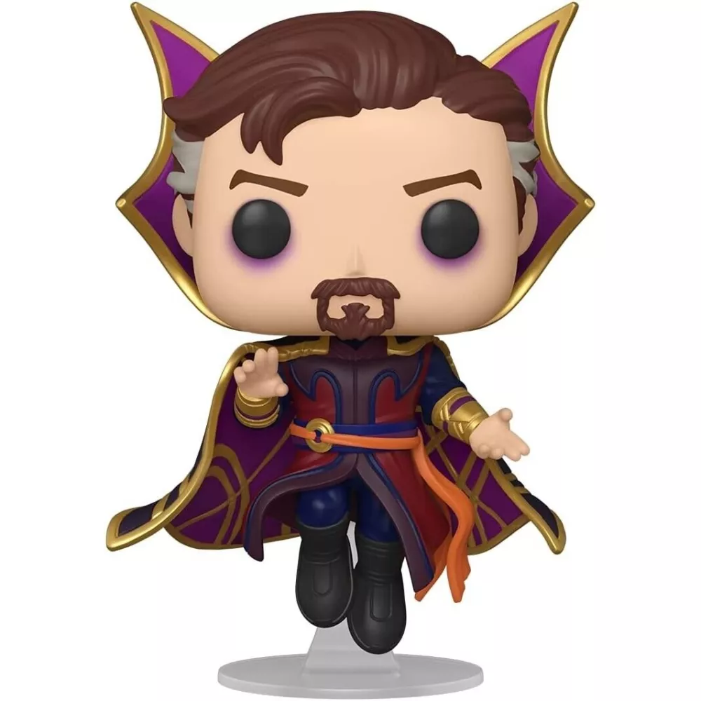 Figurine Funko Pop Doctor Strange Supreme (n°874), cape pourpre et dorée, pose en lévitation