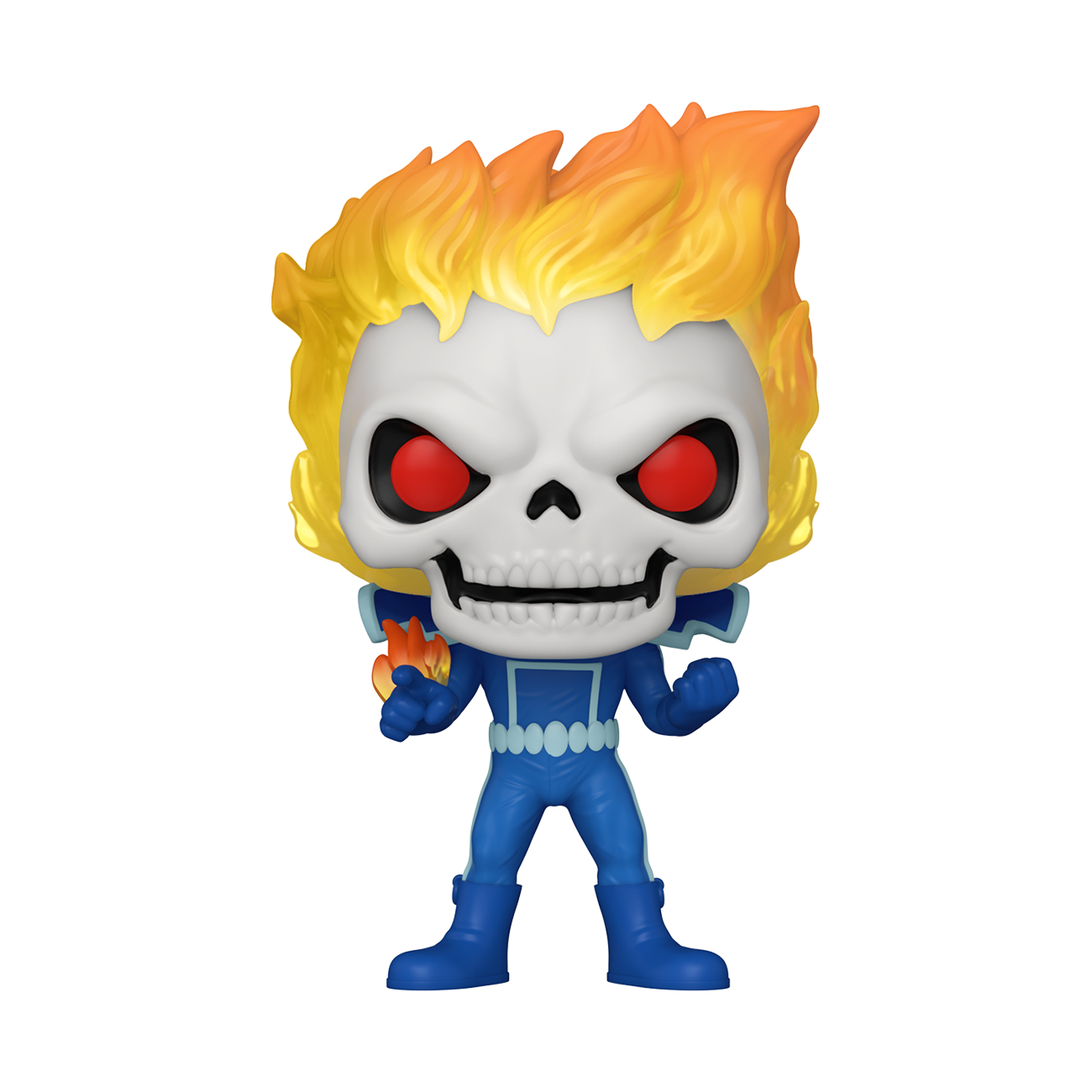 Figurine Funko Pop Ghost Rider (n°1559), crâne en flammes, flamme spectrale dans la main