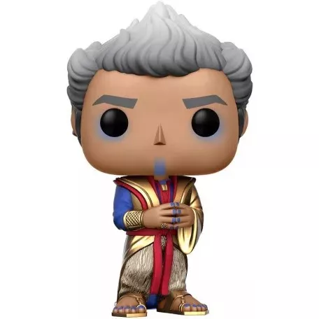 Figurine Funko Pop Grandmaster (n°254), cheveux gris, robes dorées, bleues et rouges