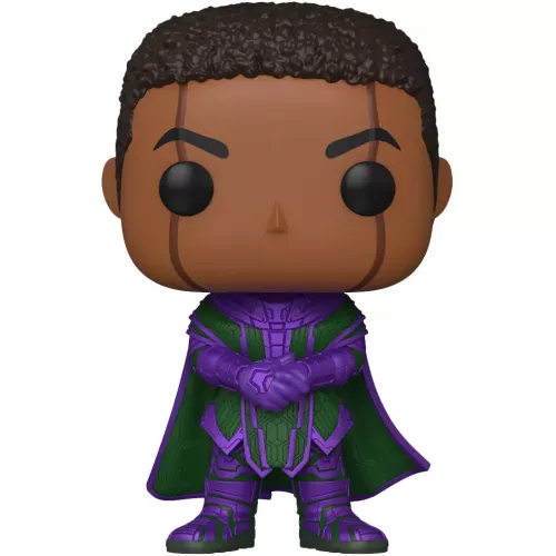 Figurine Funko Pop Kang (n°1139), armure violette et verte, cape, visage non masqué