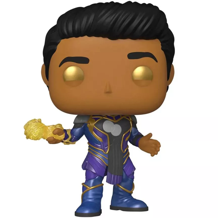 Figurine Funko Pop Kingo (n°731), armure violette et bleue, énergie cosmique dorée dans la main