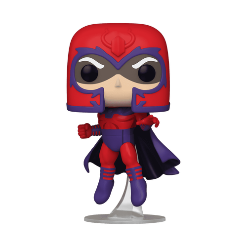 Figurine Funko Pop Magneto (n°1281), casque et cape pourpres, en vol