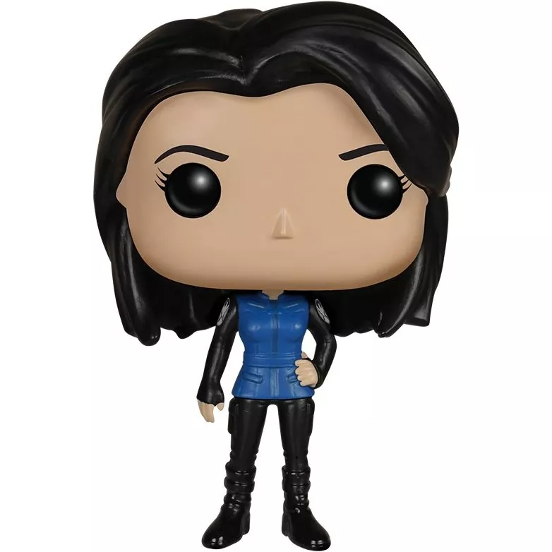 Figurine Funko Pop Melinda May (n°88), tenue tactique noire et bleue, cheveux noirs mi-longs