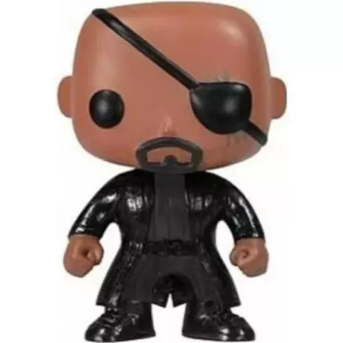 Figurine Funko Pop Nick Fury (n°14), long manteau noir, cache-œil