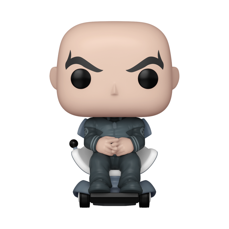 Figurine Funko Pop Professor X (n°1593), chauve, fauteuil roulant futuriste