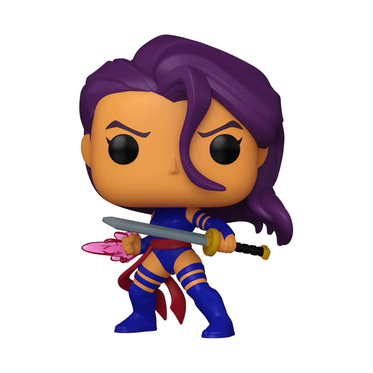 Figurine Funko Pop Psylocke (n°1612), cheveux violets, sabre psychique