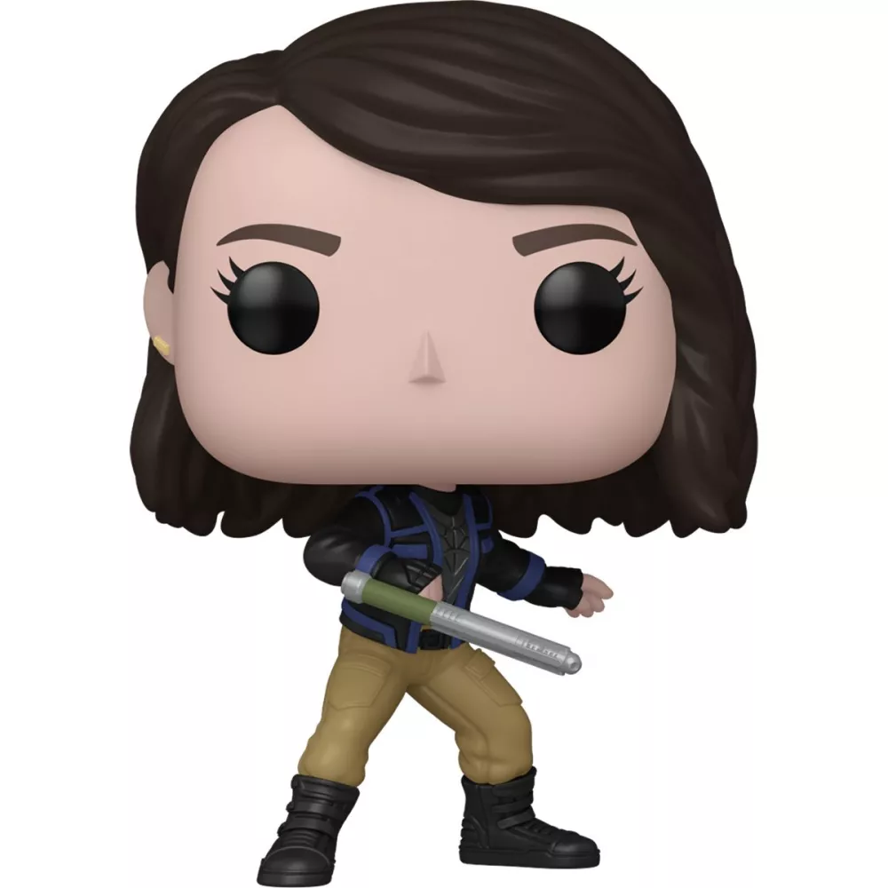 Figurine Funko Pop Ruth Bat-Seraph (n°1367), cheveux bruns mi-longs, tenue tactique, bâton de combat en main