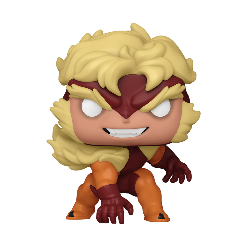 Figurine Funko Pop Sabretooth (n°1609), fourrure blonde, posture féline