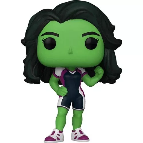 Figurine Funko Pop She-Hulk (n°1126), combinaison noire et violette, chevelure noire bouclée