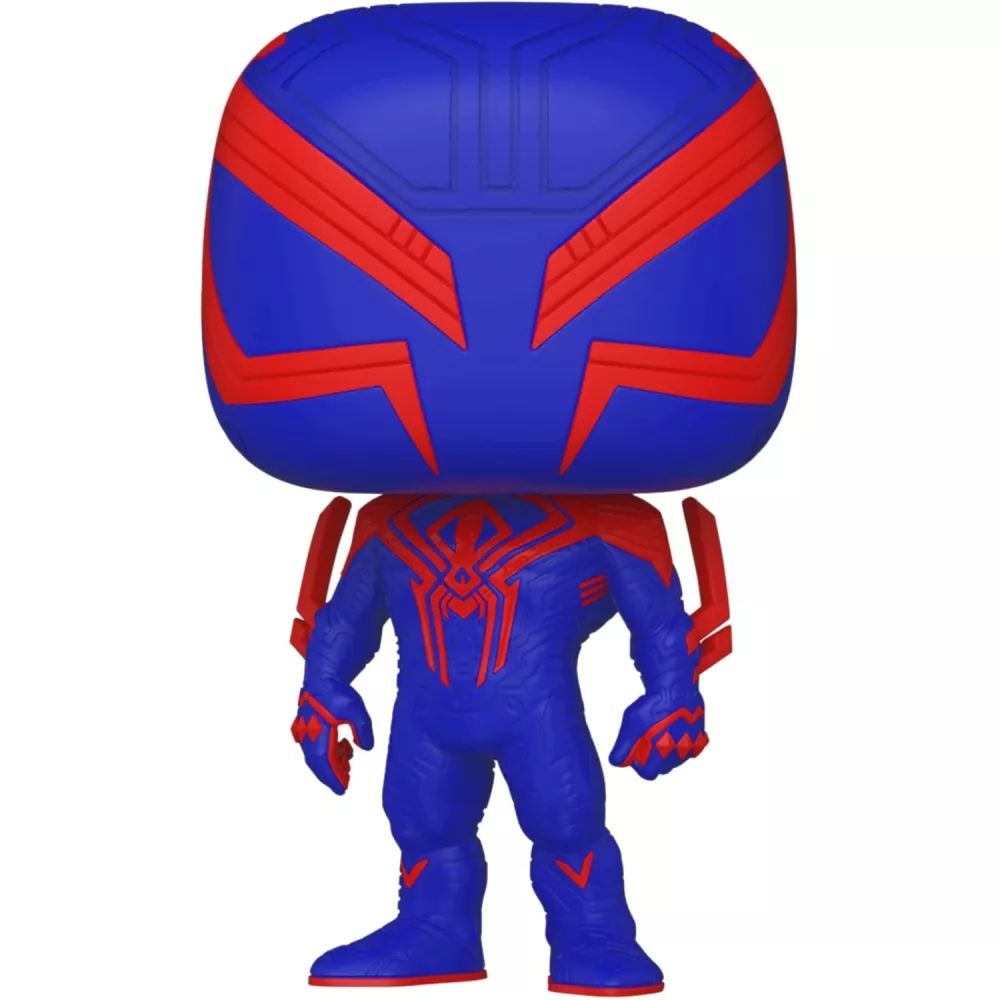 Figurine Funko Pop Spider-Man 2099 (n°1225), costume bleu et rouge futuriste, lames rétractables aux avant-bras