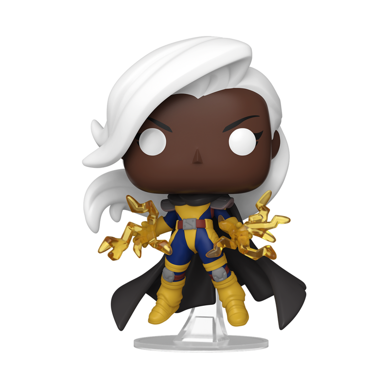 Figurine Funko Pop Storm (n°1595), cheveux blancs, éclairs dorés, en vol
