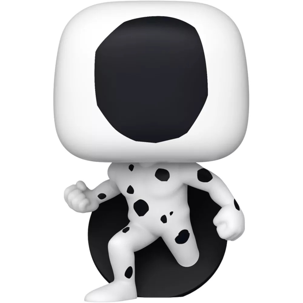 Figurine Funko Pop The Spot (n°1226), corps blanc entièrement recouvert de taches noires fonctionnant comme des portails