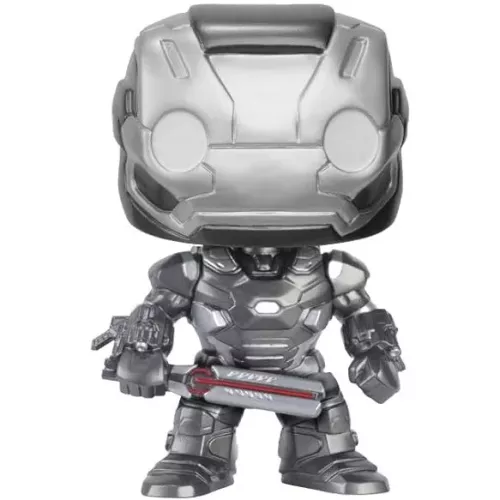 Figurine Funko Pop War Machine (n°128), armure grise et argentée, canon d'épaule rouge
