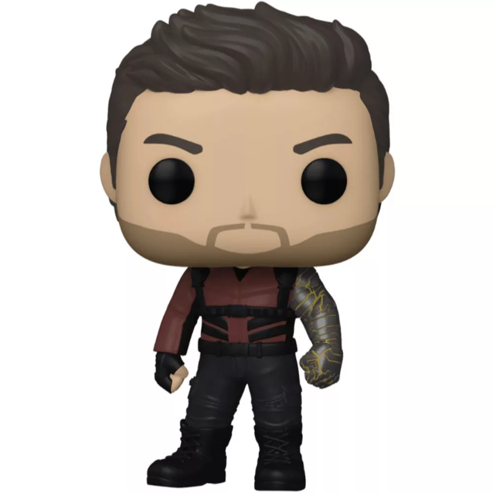 Figurine Funko Pop Winter Soldier (n°813), bras cybernétique métallique, tenue tactique rouge et noire