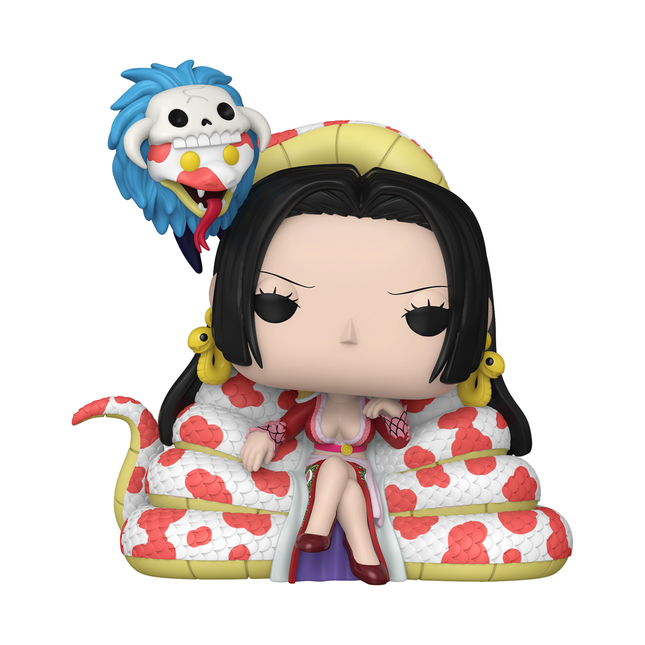 Figurine Funko Pop Boa Hancock sur son trône (n°2156), assise sur le serpent Salomé