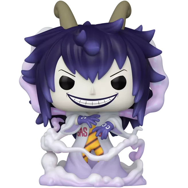 Figurine Funko Pop César Clown (n°1584), cornes et fumée de gaz violette