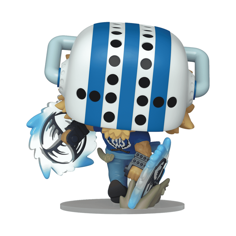 Figurine Funko Pop Killer (n°1895), casque rayé bleu et blanc, gantelets-faux