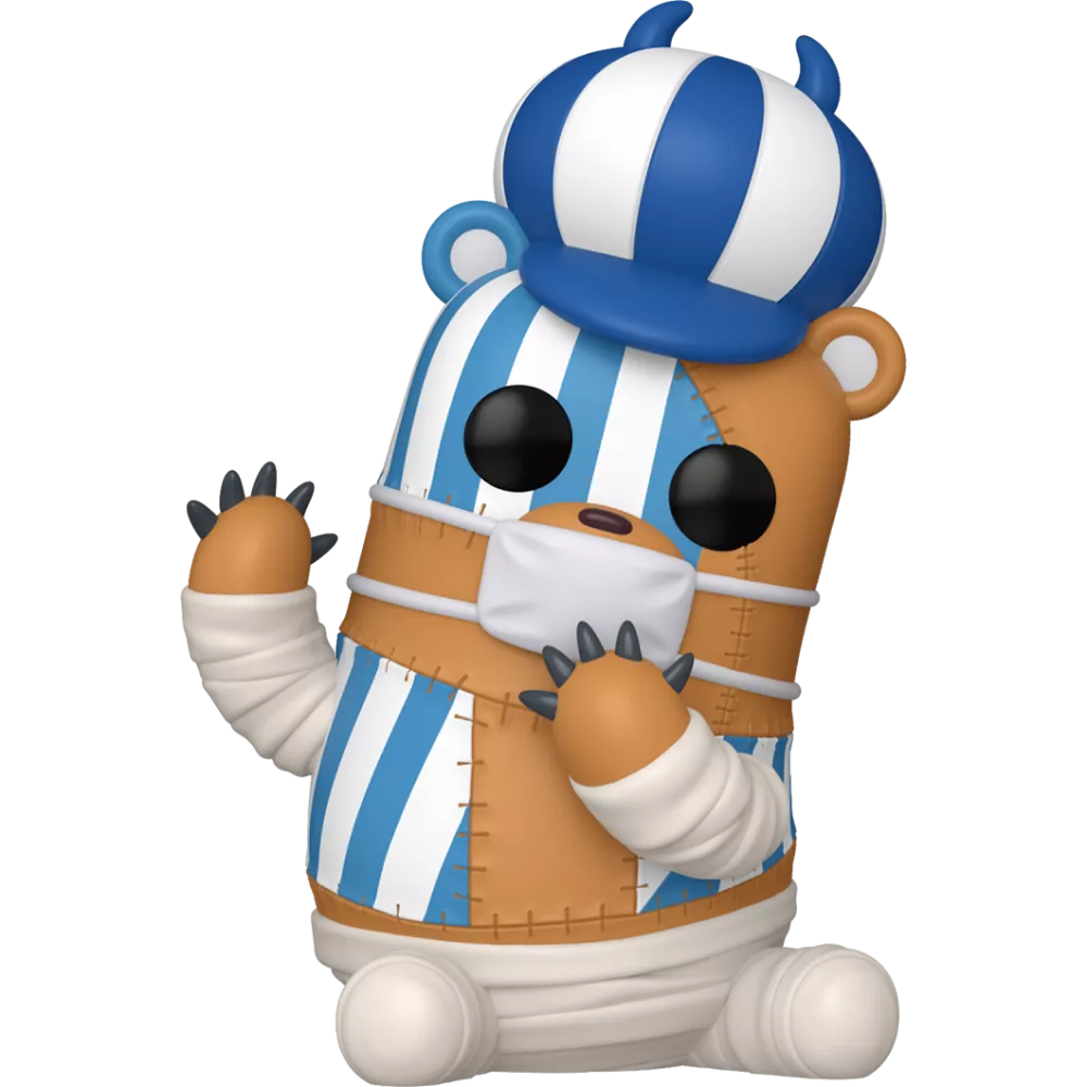 Figurine Funko Pop Kumacy (n°2376), peluche ours rayée bleu et blanc