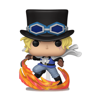Figurine Funko Pop Sabo attaquant avec son bâton, frère juré de Luffy et Ace