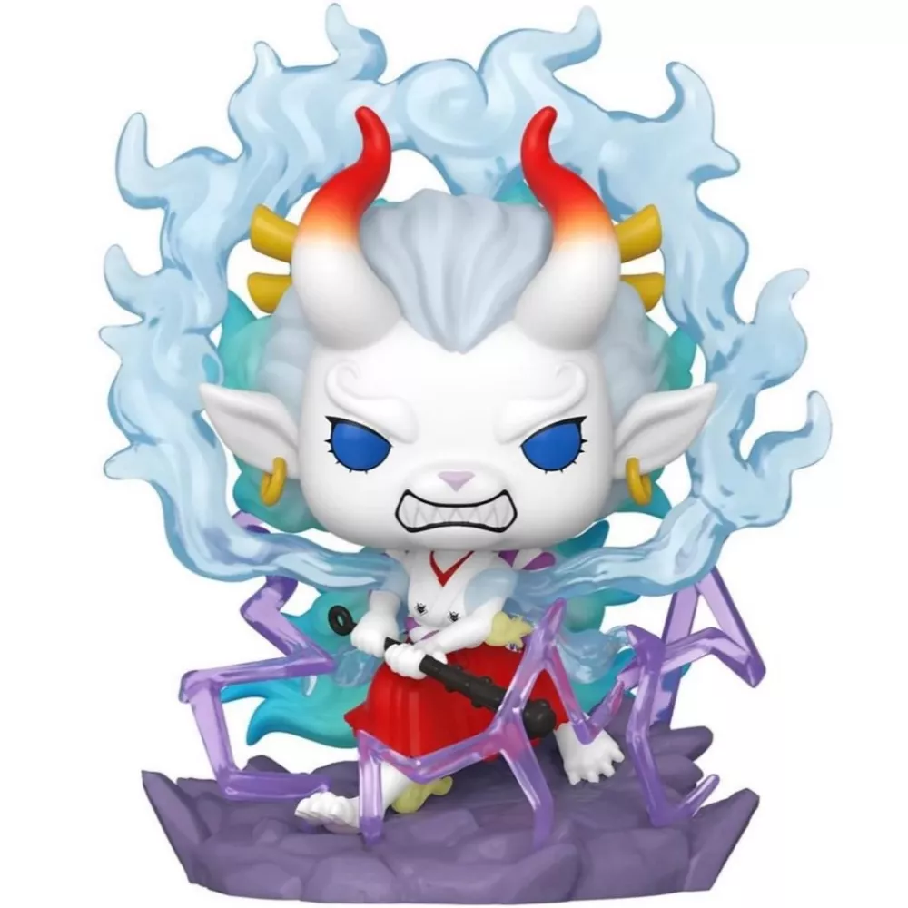 Figurine Funko Pop Deluxe Yamato (n°1596), forme hybride, cornes rouges, aura bleue