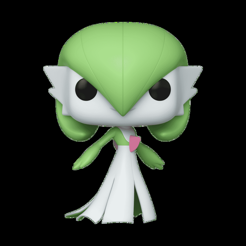 Figurine Funko Pop Gardevoir (n°1052), silhouette blanche et verte, robe évasée