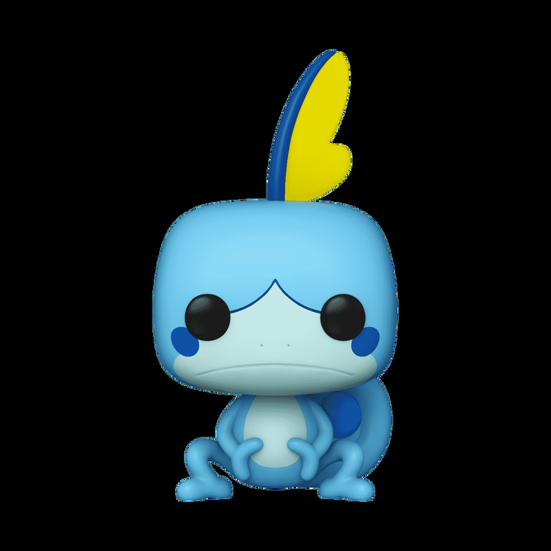 Figurine Funko Pop Larméléon (n°949), silhouette bleue, crête jaune en forme de larme