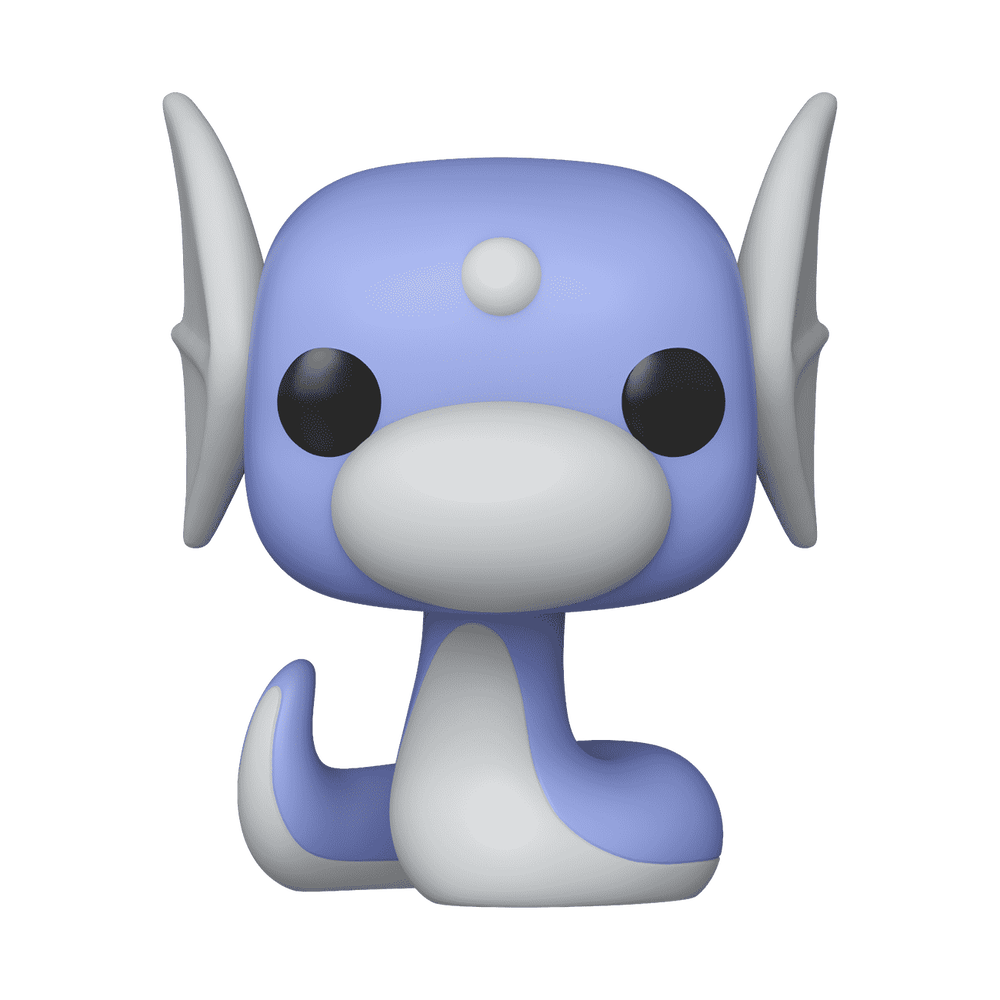 Figurine Funko Pop Minidraco (n°1050), silhouette bleue et blanche, position assise